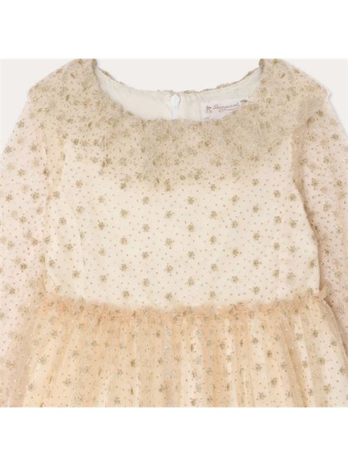 Perfetto per Natale, l'abito Junya per bambine è un capo eccezionale con il suo tulle ricamato con stelle iridescenti. Il colletto abbinato aggiunge volume alla scollatura rotonda. Le arricciature in vita strutturano il movimento della gonna plissettata. I polsini sono impreziositi da un ampio volant.In tulle ricamatoRaddoppiatoScollo tondo con colletto arricciatoManiche lunghe Polsini arricciatiApertura con cerniera invisibile sul retro BONPOINT | N05GDRW00032132