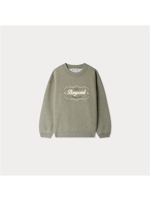 Felpa Tonino ricamata con logo Bonpoint Heritage in cotone biologico grigioCon il ricamo Heritage sul davanti, la felpa Tonino da bambino ti permette di creare un look moderno e confortevole. È realizzata in cotone biologico e materiali riciclati.Realizzato principalmente in pile di cotone biologicoGirocolloFinitura del bordo a coste BONPOINT | W05BSWK00003143